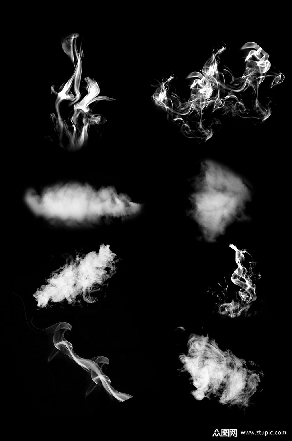 白色烟雾常用素材