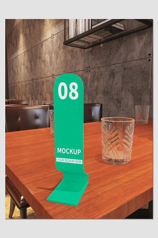 餐厅异形桌牌样机