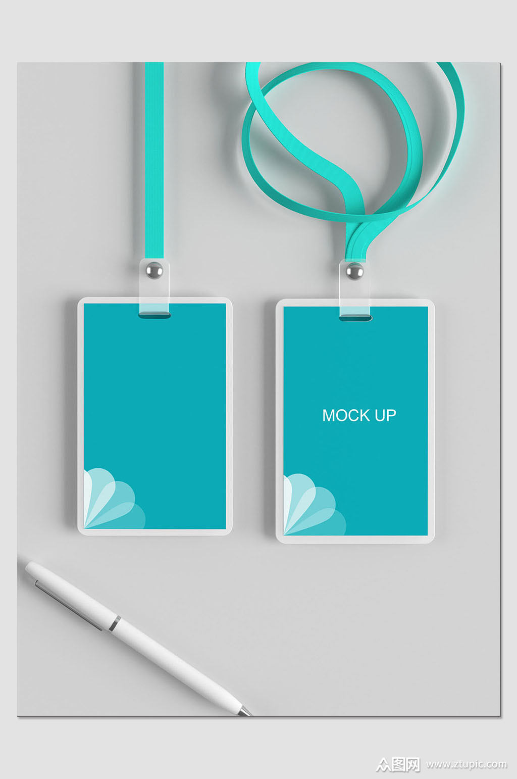 简约透明胸牌样机