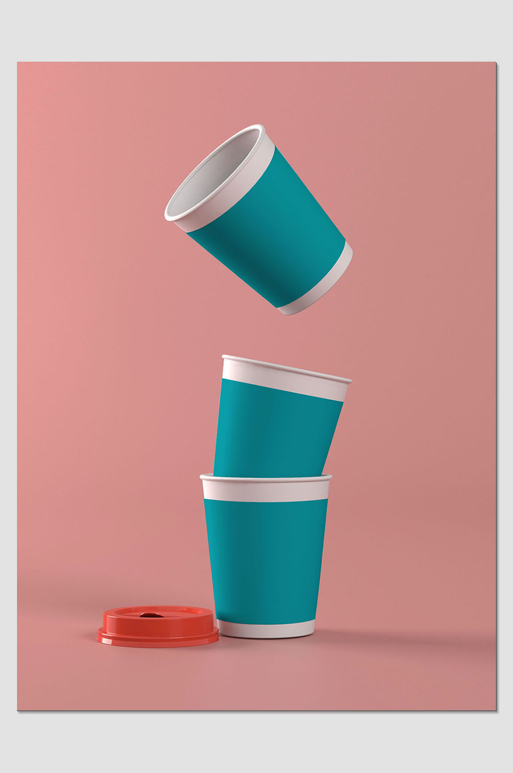 时尚纸杯广告样机