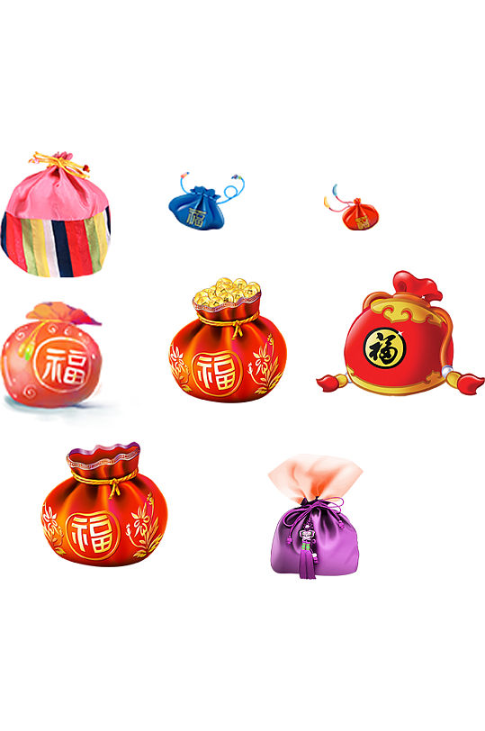 卡通福袋香包素材