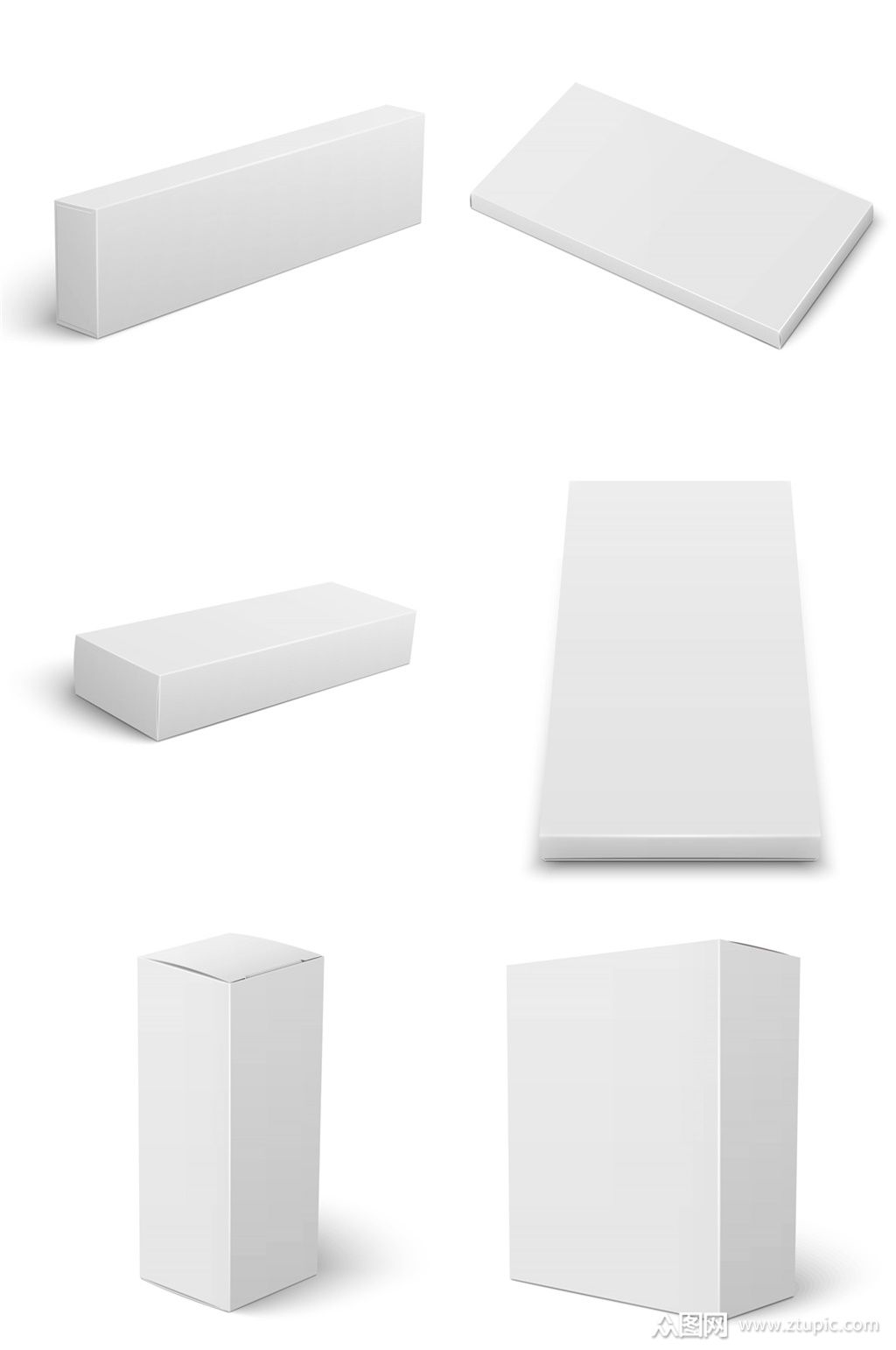 长方形包装盒素材素材