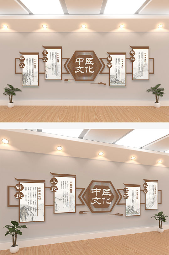简约大气中医文化墙