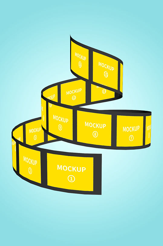 黄色胶卷拍照样机-众图网