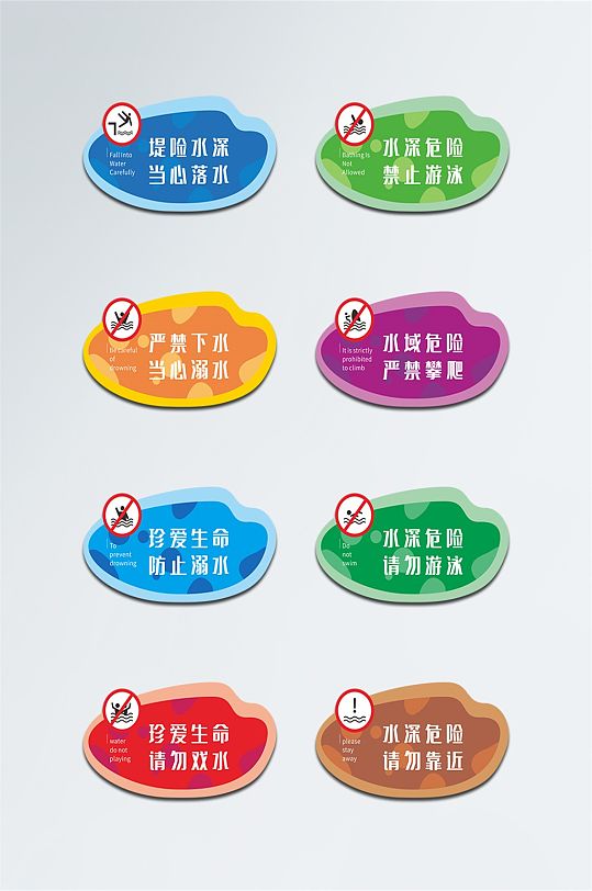 当心溺水安全警示标牌