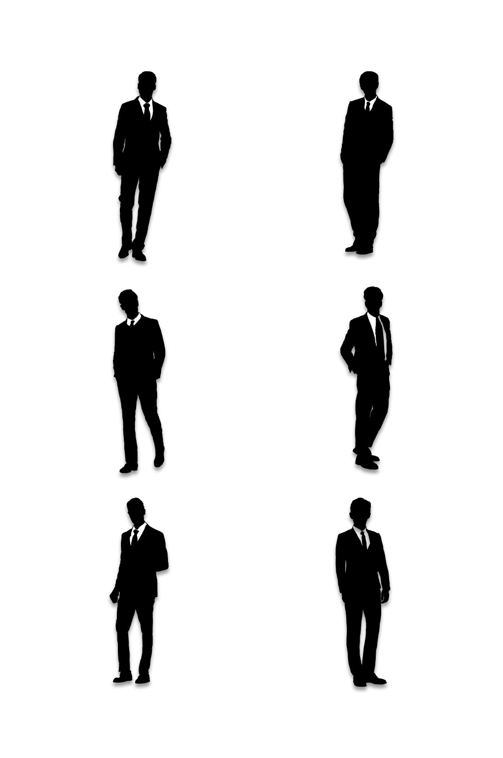 企業(yè)商務男士剪影素材