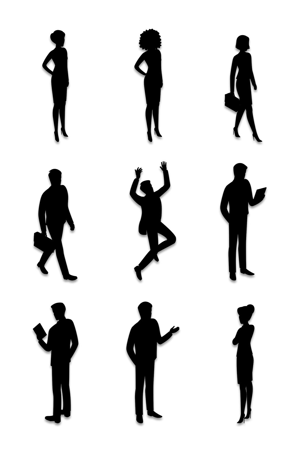 企業(yè)商務(wù)男士剪影素材