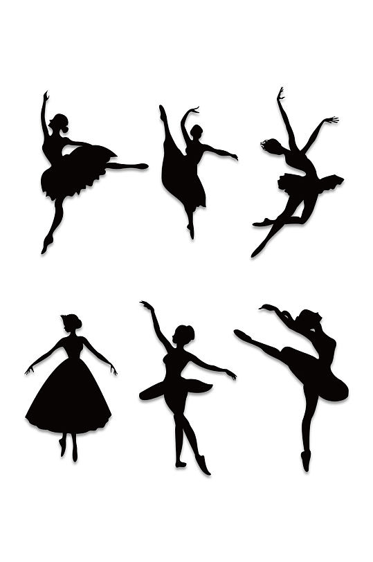 舞蹈跳舞剪影素材-众图网