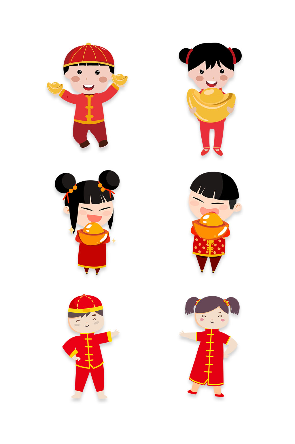 儿童卡通新年素材