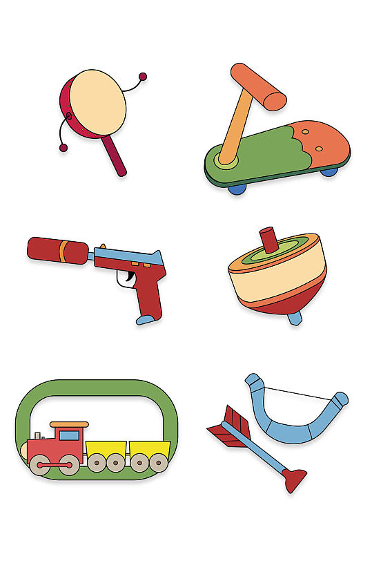 卡通手绘玩具素材-设计元素素材下载-众图网