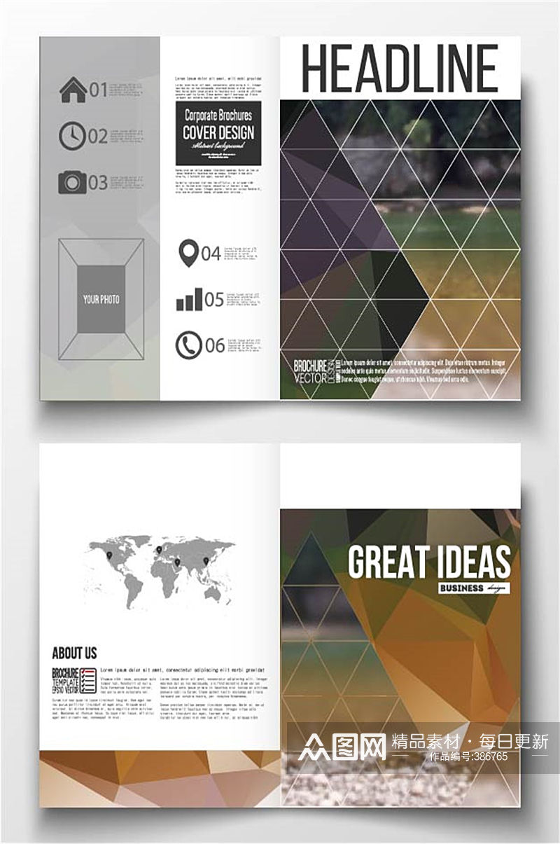 欧式企业画册设计素材