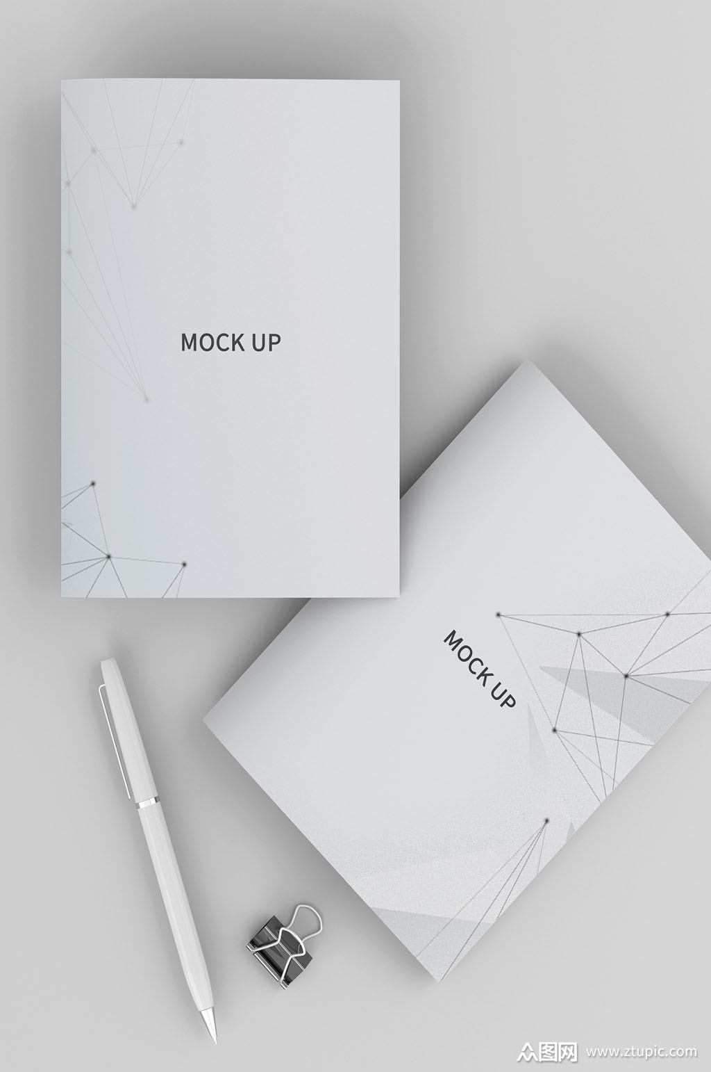 白色时尚画册手册样机