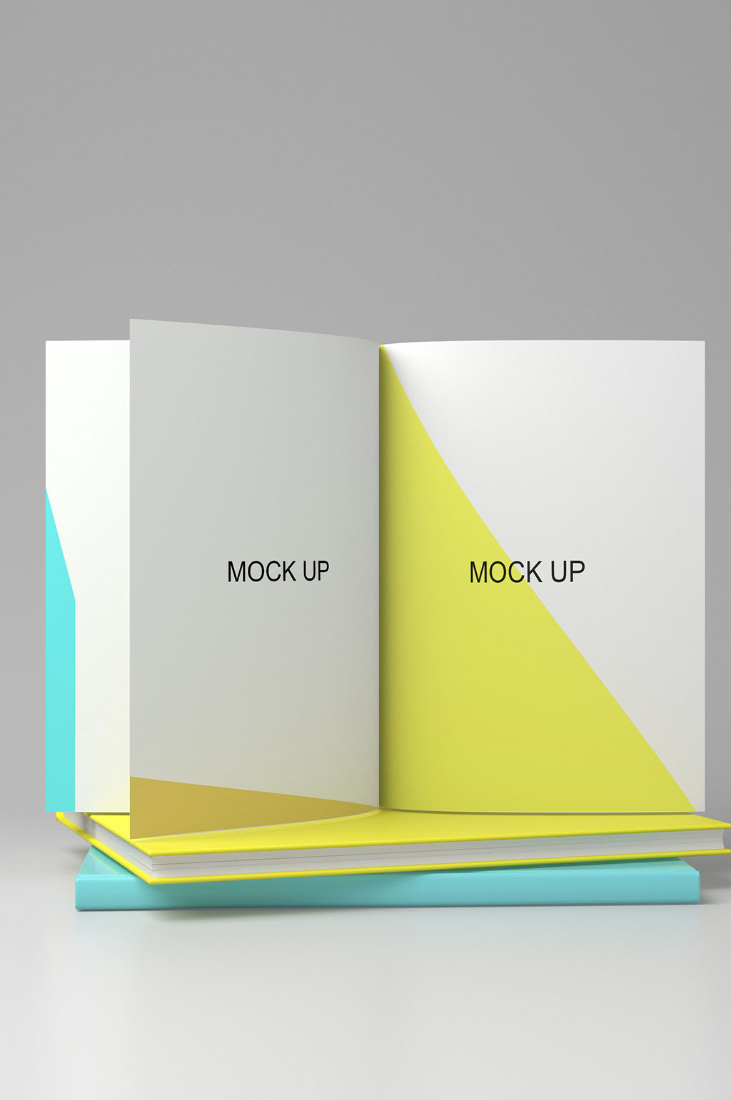 立式的宣传册画册书页手册样机模板