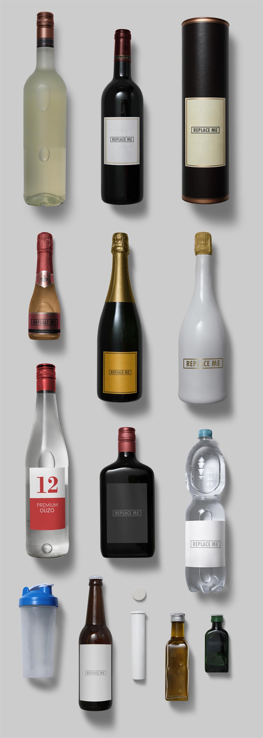 各种红酒酒瓶素材