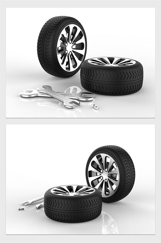 汽车轮胎扳手模型-众图网