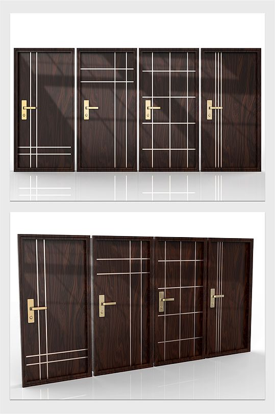 C4D房门防盗门模型-众图网