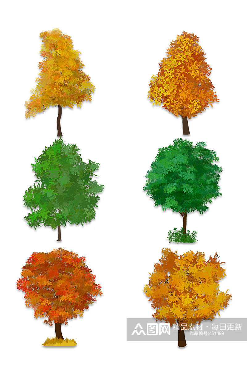 秋季大树树木素材素材