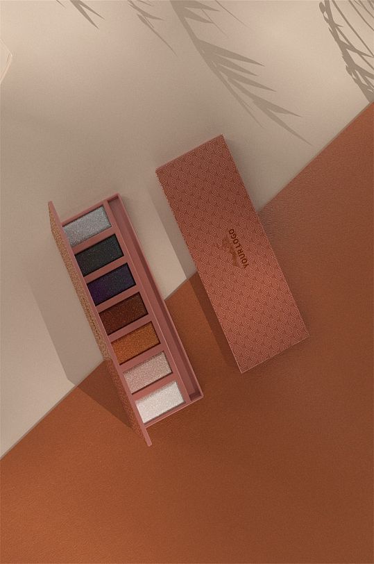 3d眼妆眼影包装样机