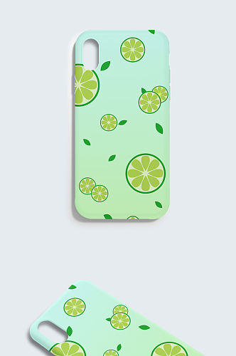 绿色柠檬手机壳样机