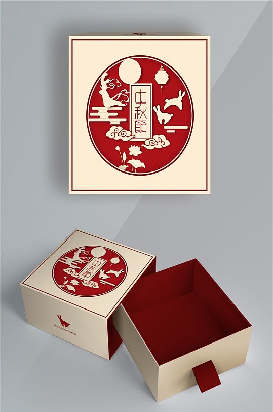 中秋节剪纸风礼盒