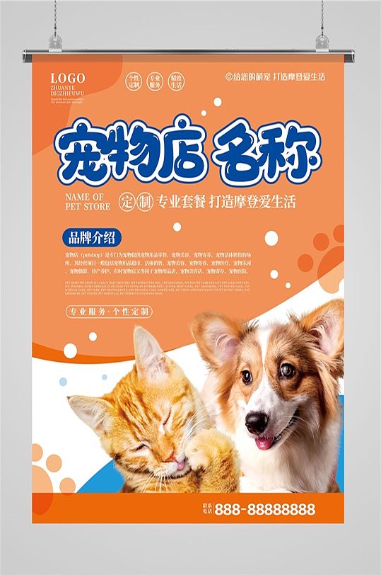 宠物店品牌介绍海报