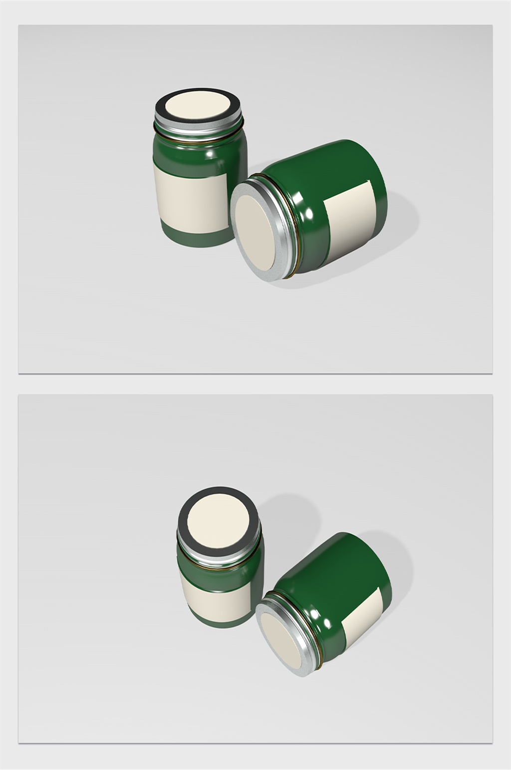绿色简约小瓶子模型模板下载-编号531379-众图网