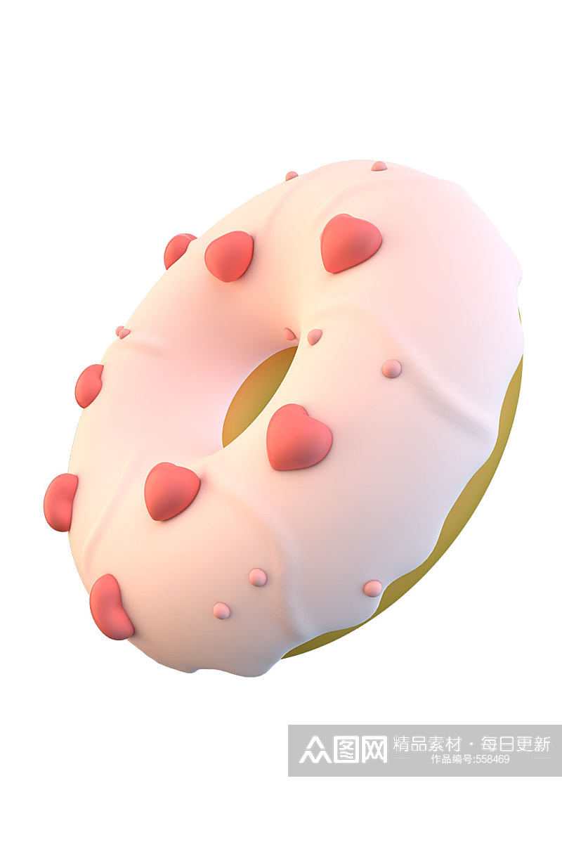 美食甜甜圈模型设计素材