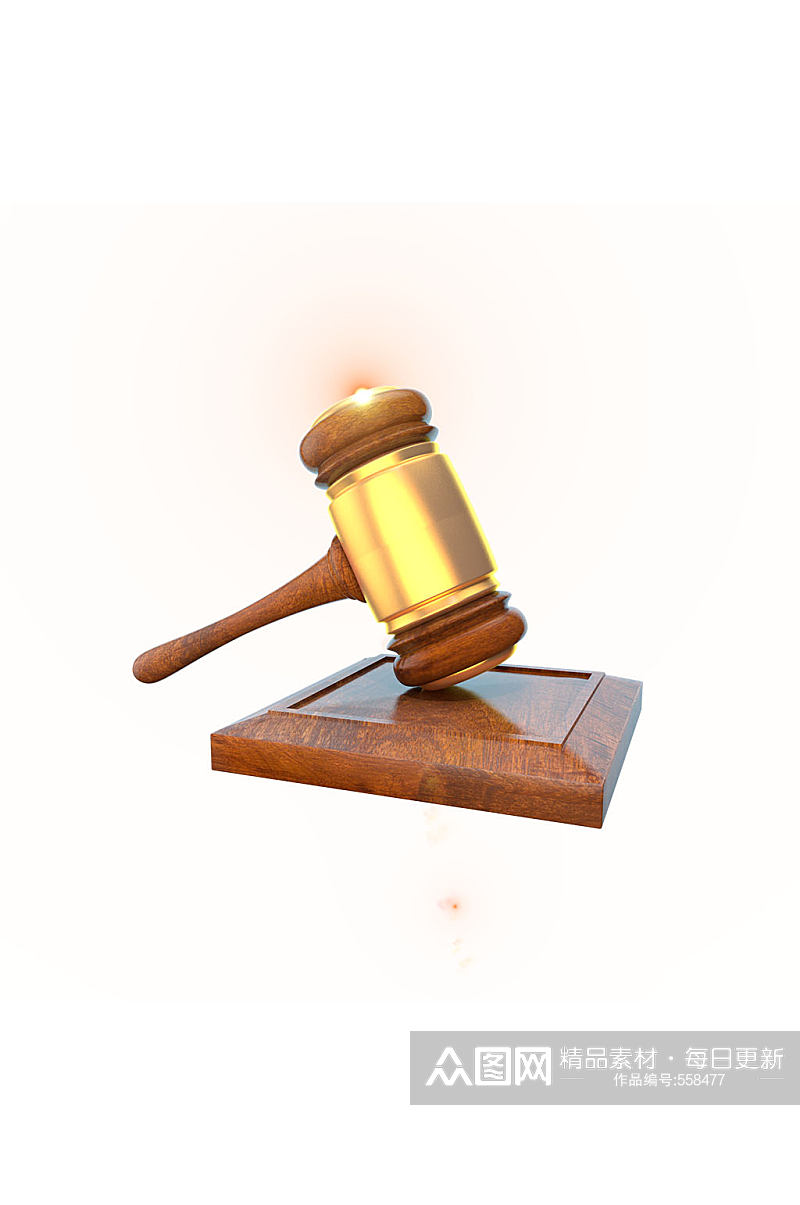 法院法律拍卖锤模型素材