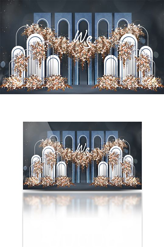 白色时尚舞美设计-众图网