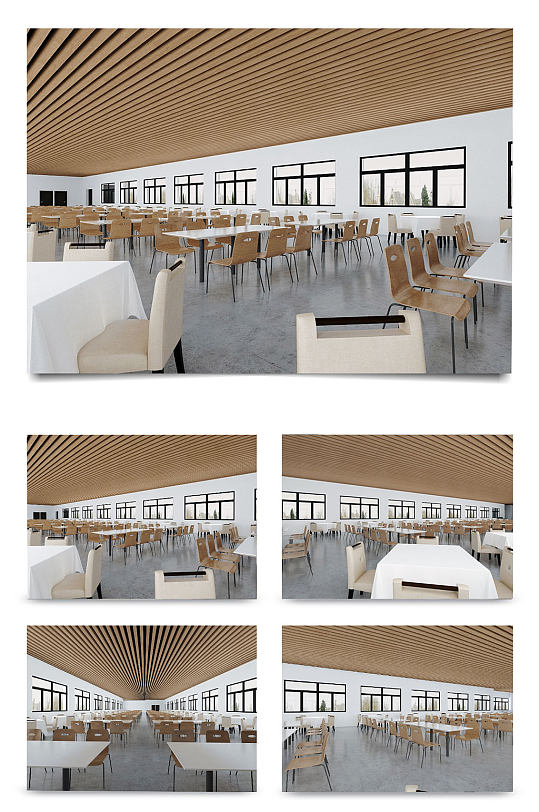 3D食堂餐厅效果图