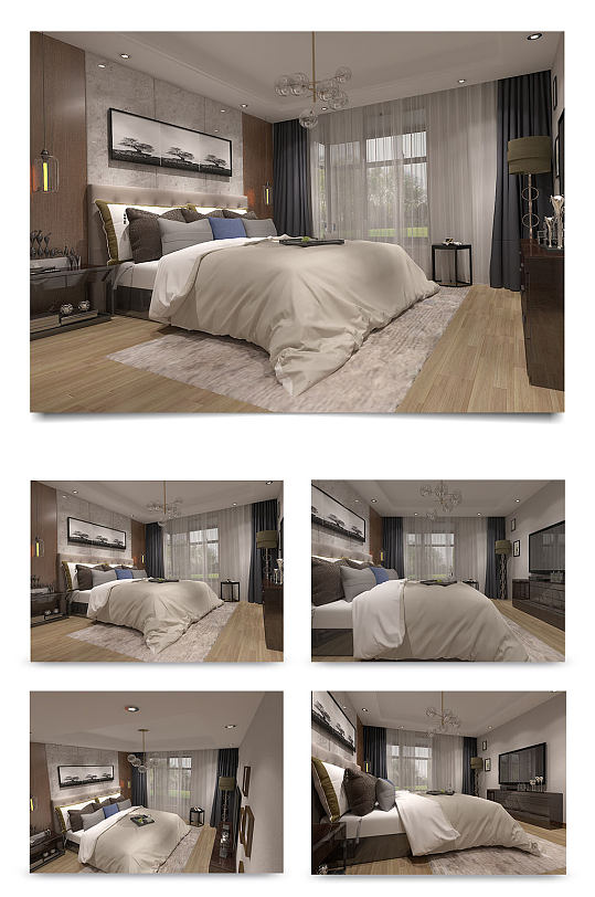 时尚卧室客厅设计-众图网