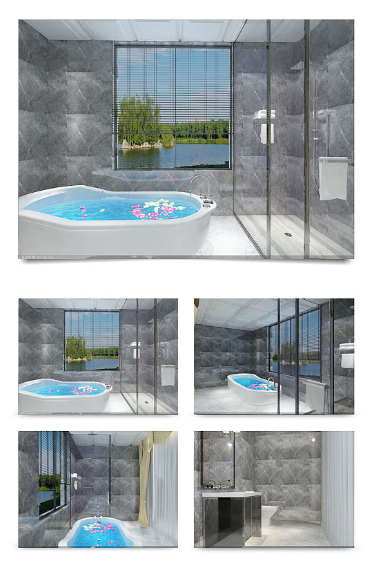 3D卫生间浴缸设计