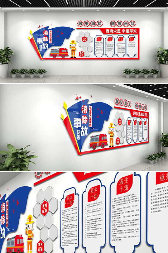消除事故消防文化墻