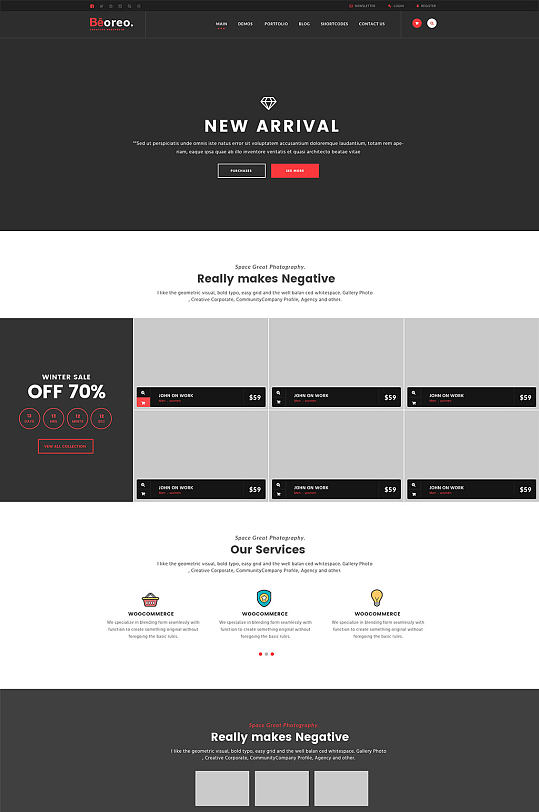 黑色大气时尚网页-众图网