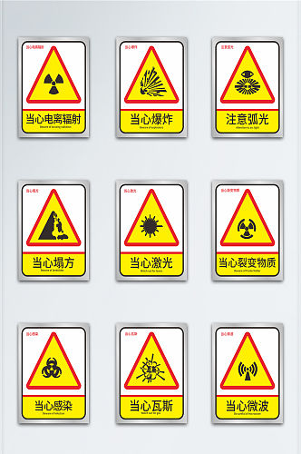 当心爆炸安全警示牌