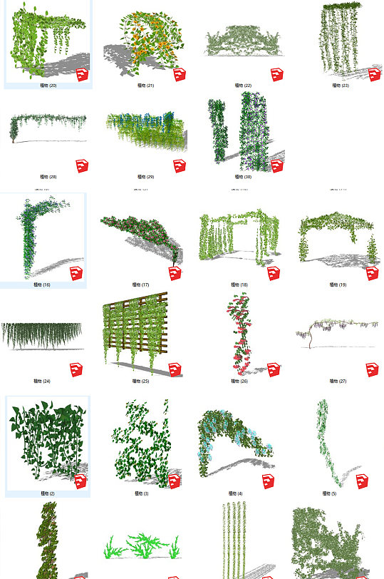 大气藤条植物装饰-众图网