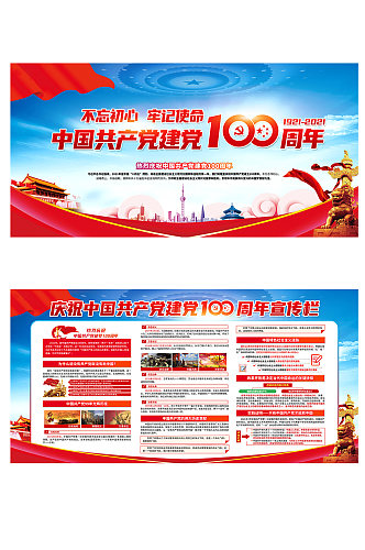 中国共产党建党100周年宣传栏
