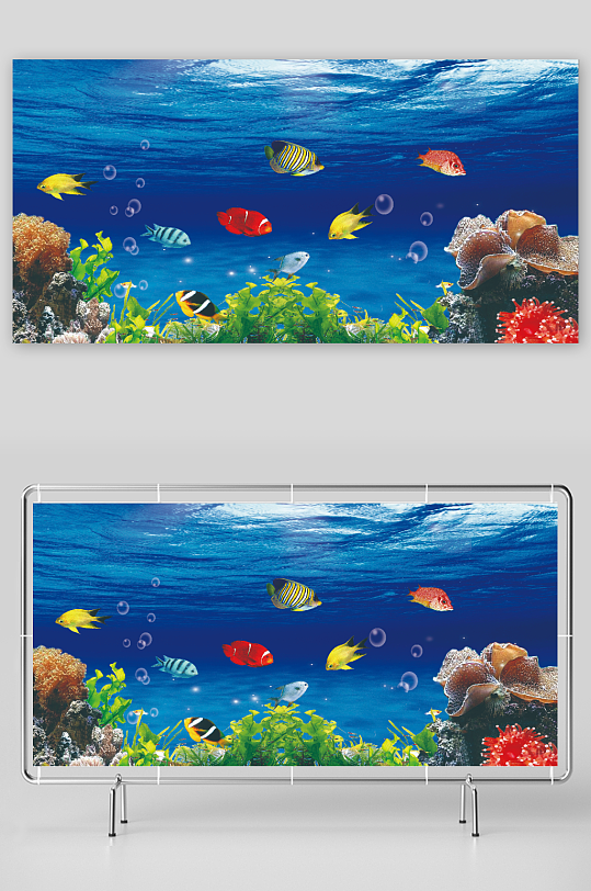海底世界背景装饰画-众图网