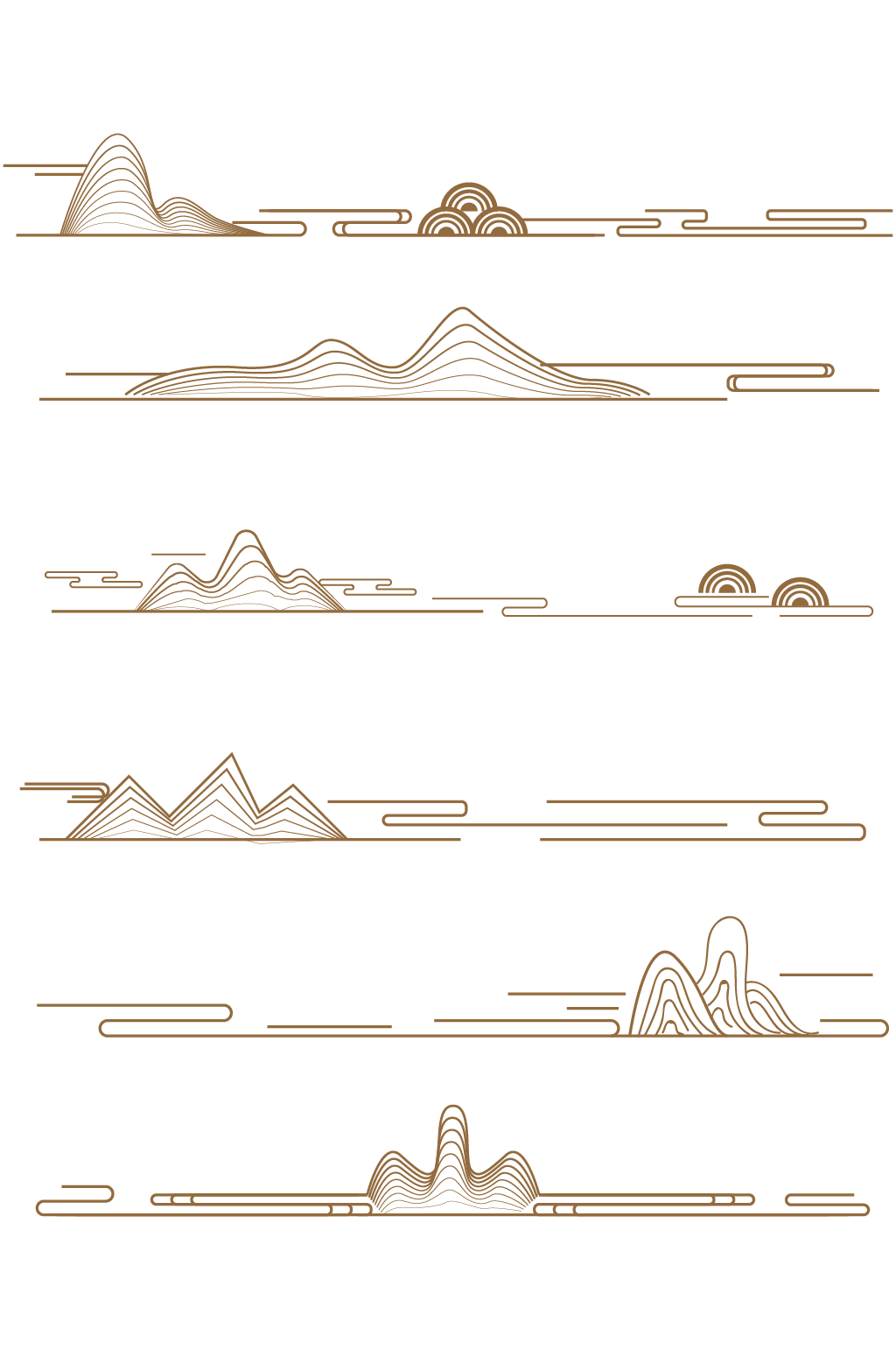 山峰纹样图片