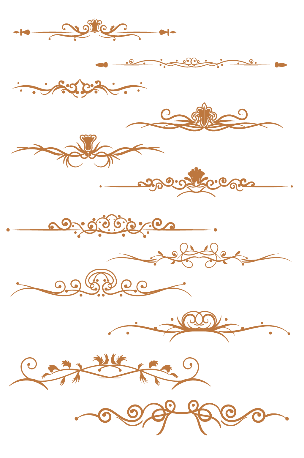 欧式古典花纹花边铁艺文本分割线