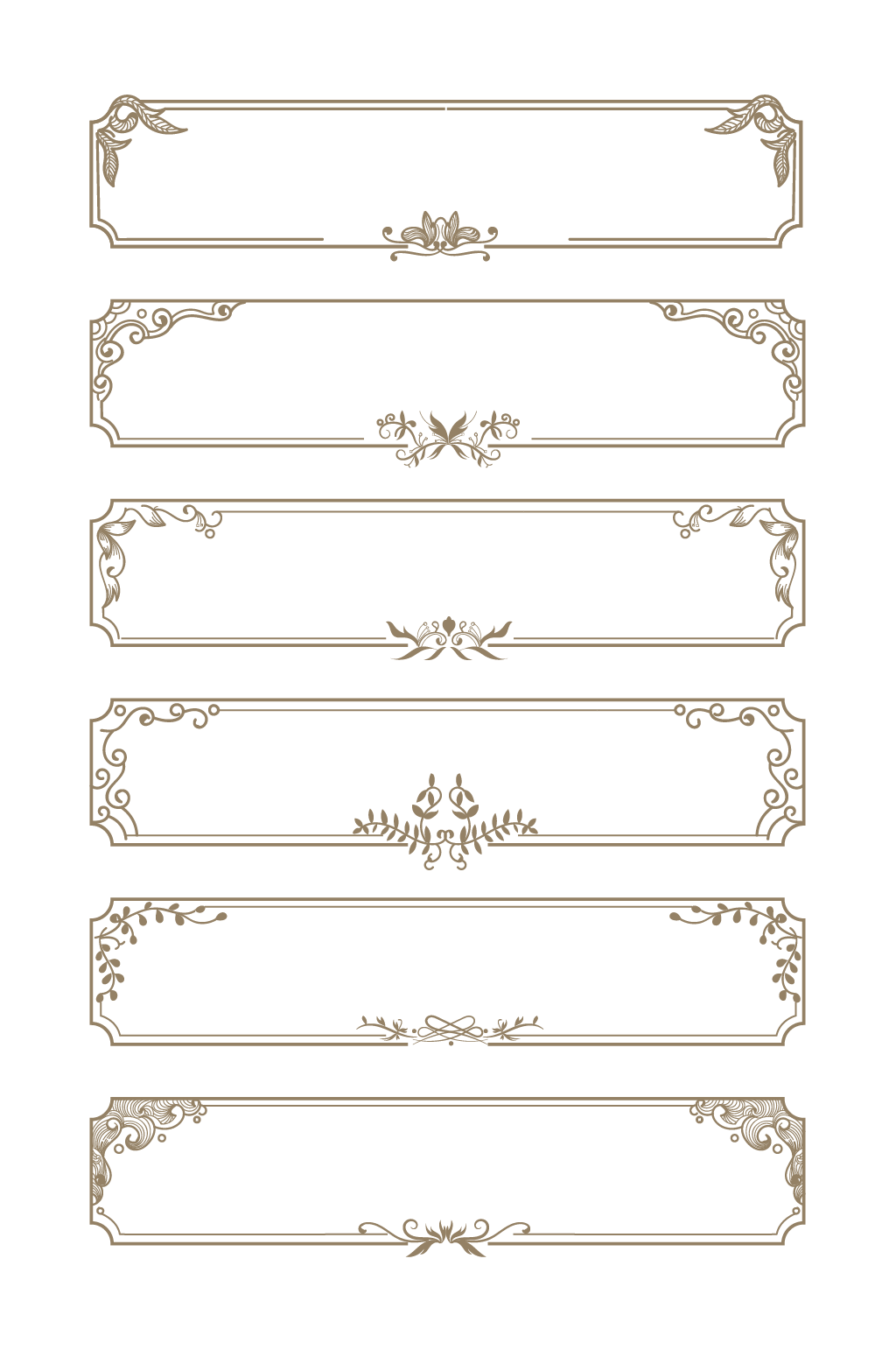 欧式复古花边花纹边框标题框素材