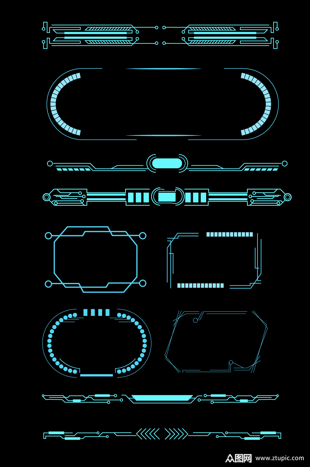 商务科技感线条边框标题框文本框