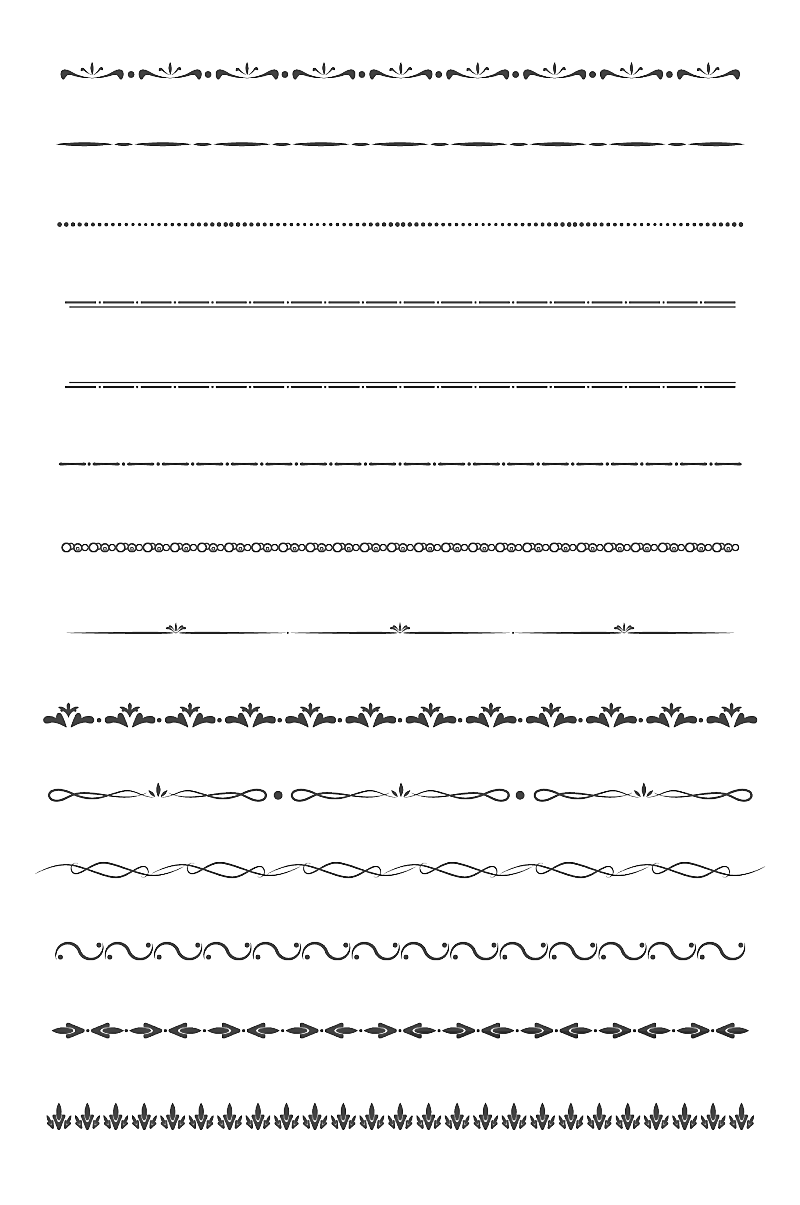 欧式古典花纹花边边框复古文本分割线素材