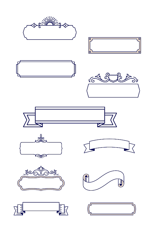 欧式古典小清新花纹花边边框标签