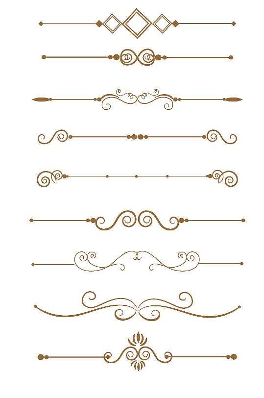 欧式古典花纹花边铁艺雕刻边框文本分割线