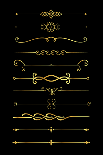欧式古典花纹花边边框边角文本分割线