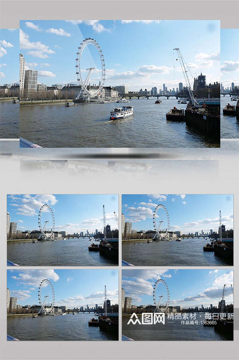城市上空快速流动蓝天白云4K延时拍摄视频素材