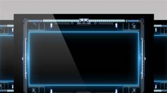 蓝色科技4K光效边框HUD视频元素-众图网