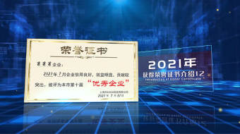 企业公司商务宣传荣誉证书展示介绍AE模板-众图网
