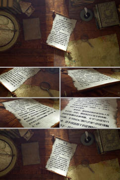 复古怀旧历史文字信件展示AE模板